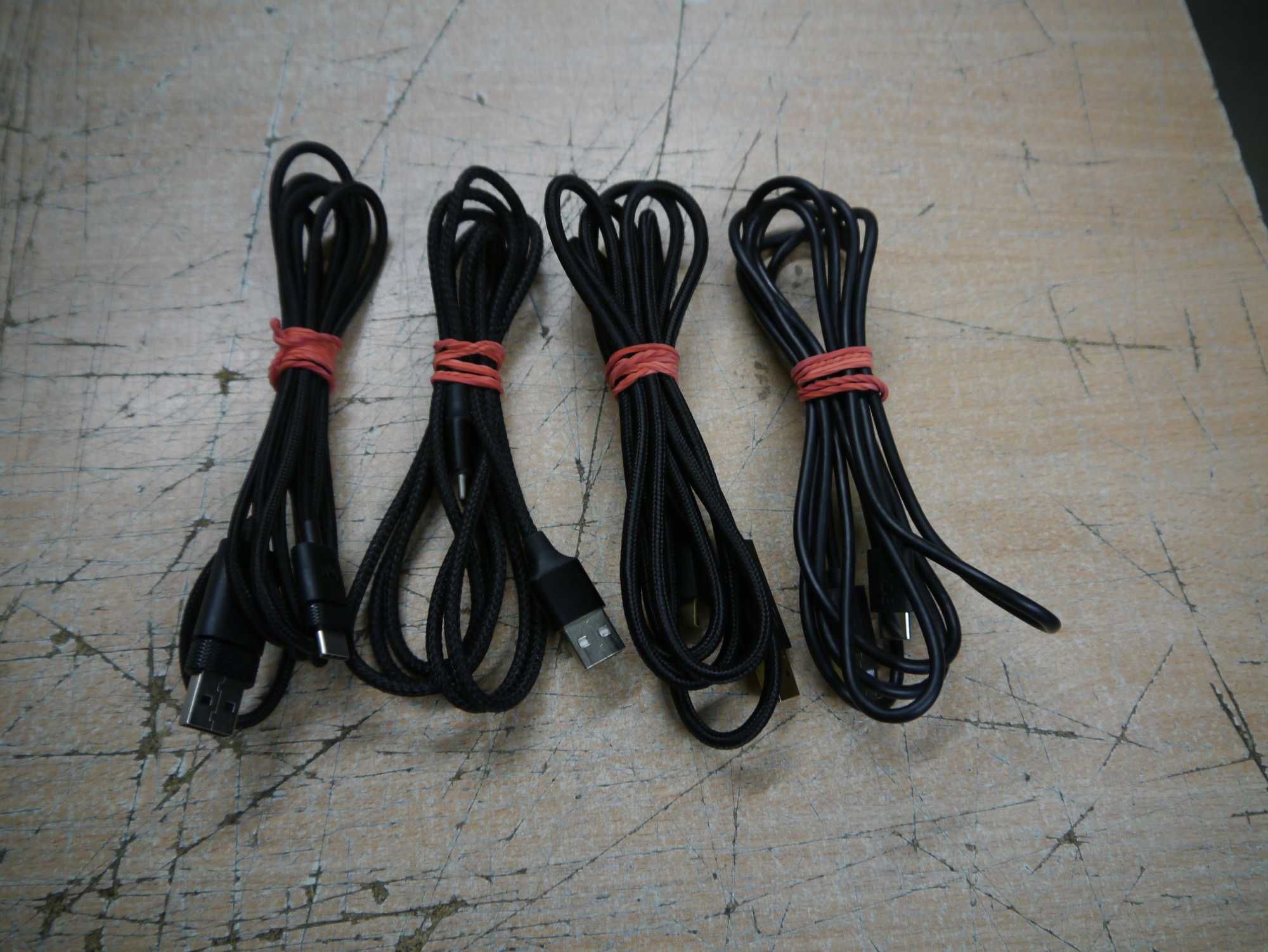 4x Kabel szybkiego ładowania USB na USB Typ C czarny