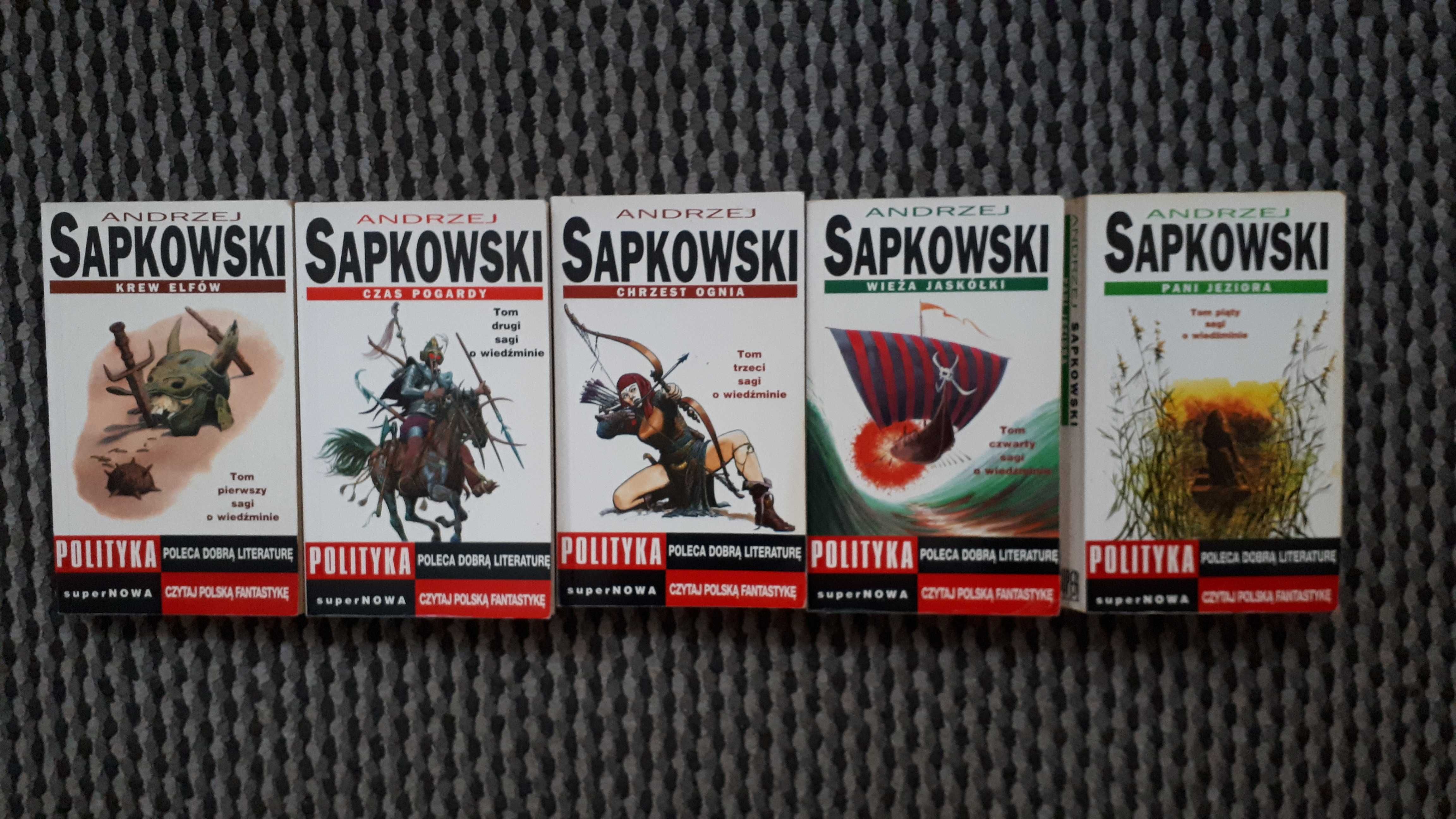 Andrzej Sapkowski Wiedźmin 5 tomów saga wydanie supernova 2001 rok