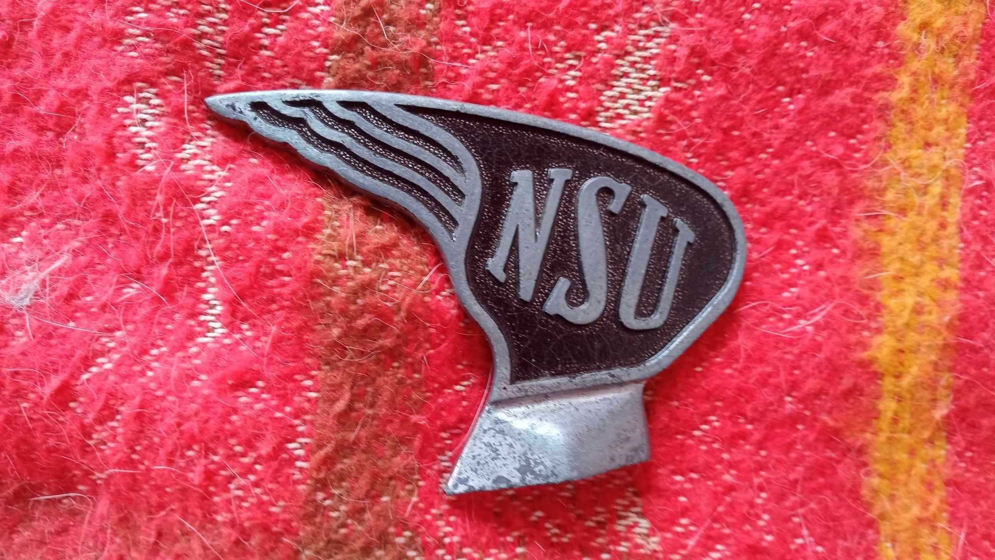 Stary emblemat znaczek NSU/rowerowy/motocyklowy/unikat.