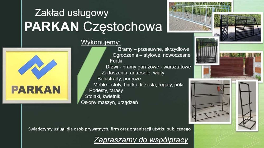 Brama przesuwna - profile poziome - palisada