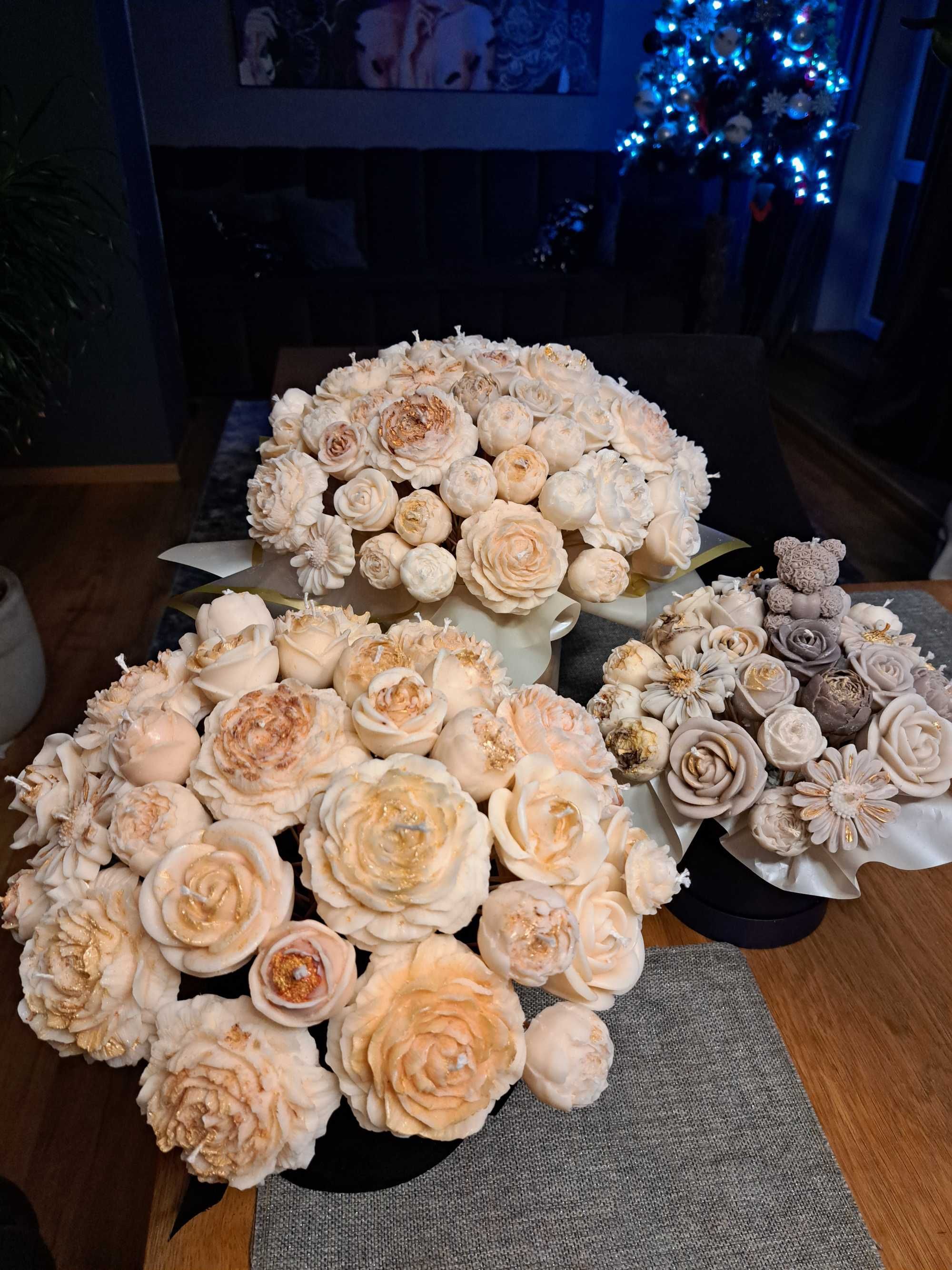 Flower box ze swiec sojowych