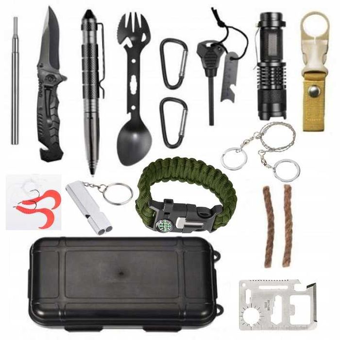 Zestaw przetrwania Zestaw survivalowy Niezbędnik turysty Plecak 55w1