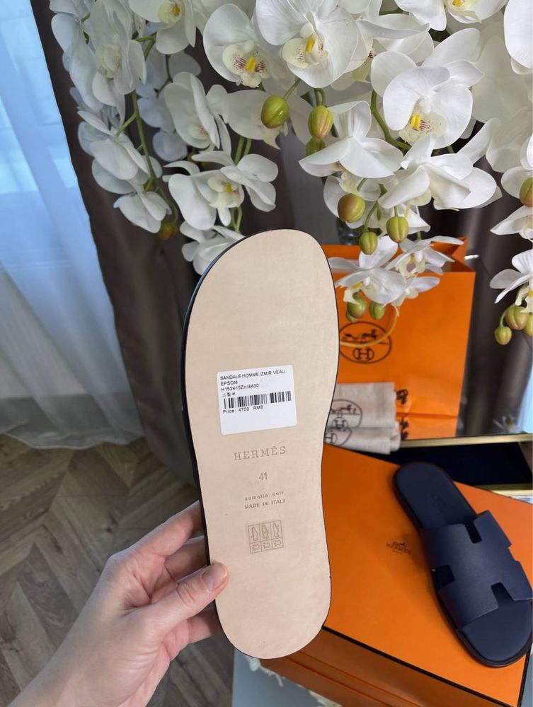 Тапочки шлепки сандали Hermes