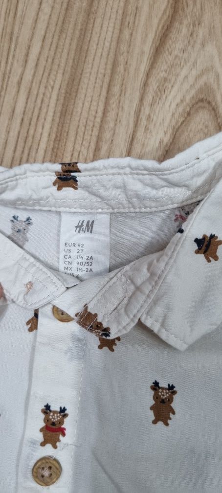 Koszula świąteczna dla chłopca roz.92 H&M