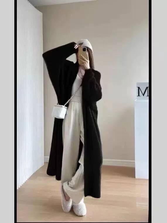 Кардиган длинный тёплый лёгкий