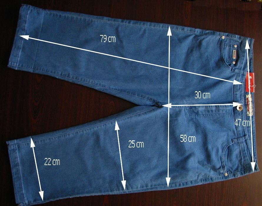 spodnie jeans - lycra 3/4 jasno niebieskie