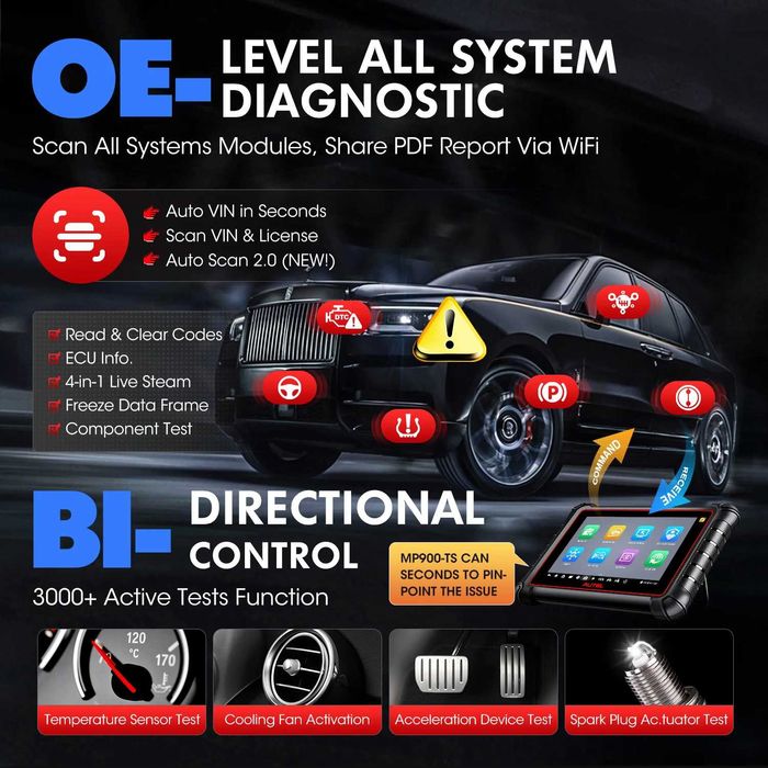 Autel MaxiPRO MP900-TS Máquina Diagnostico OBD + TPMS (NOVO)