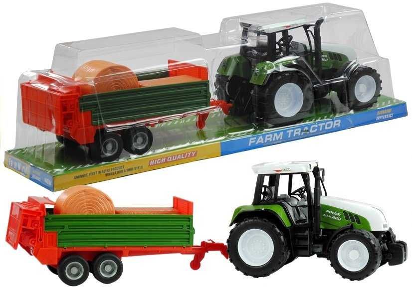 Duży Traktor z Przyczepą Akcesoria Ciągnik 65cm L781