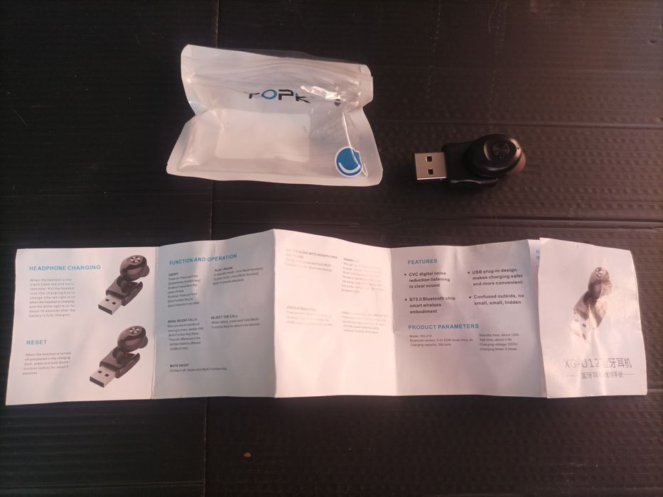 Auricular Bluetooth XG-U12 TOPK