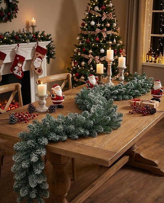 XXL 270CM Girlanda Świąteczna Choinkowa Sztuczna Na Schody Okno Drzwi