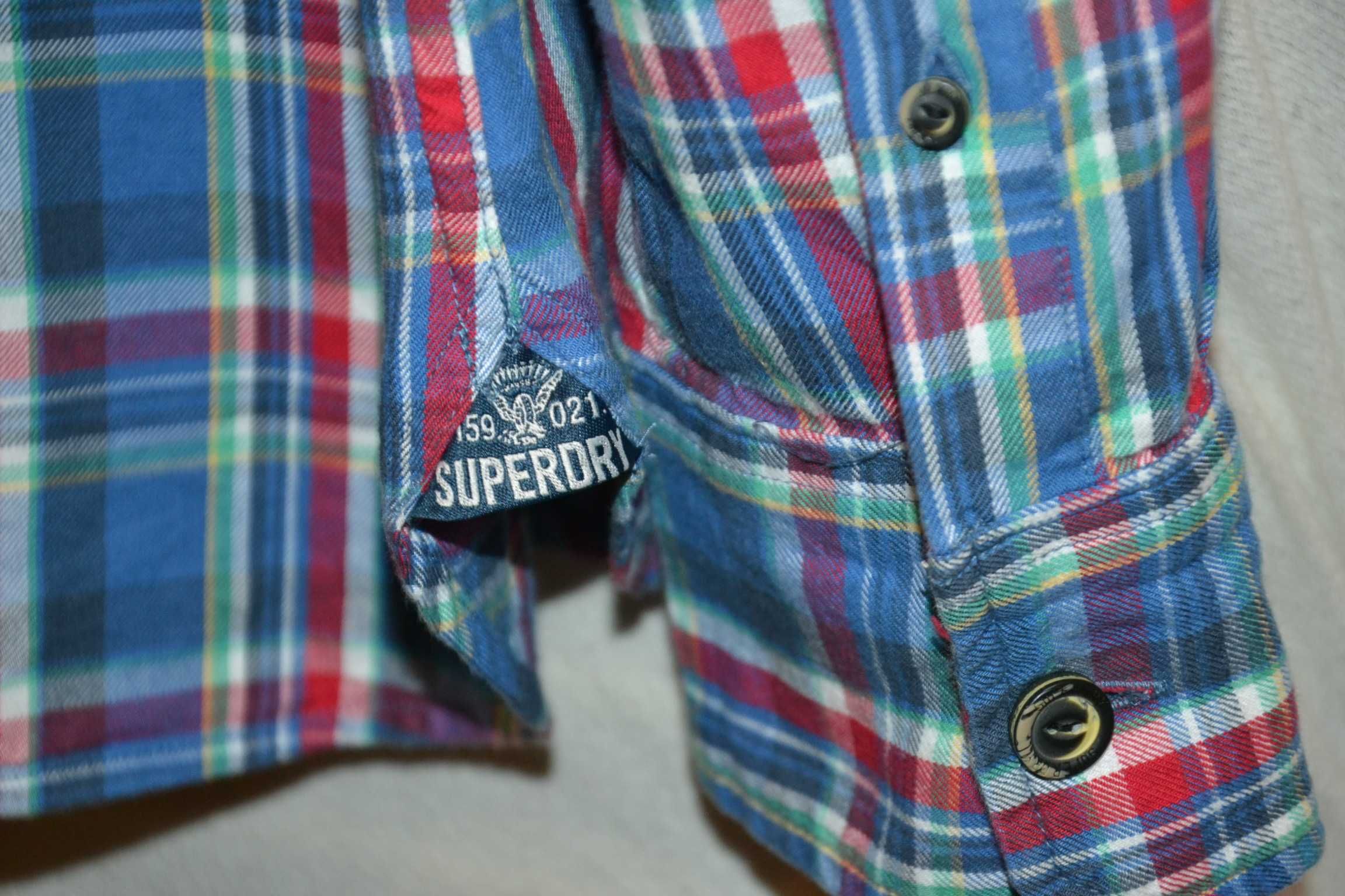 SUPERDRY Lumberjack Koszula Męska XL Bawełna Oryginalna Super Stan
