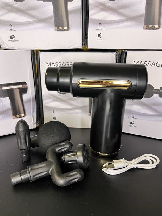 Масажер для тіла Massage Gun + 4 насадки перкусійний ОЛХ+30 грн