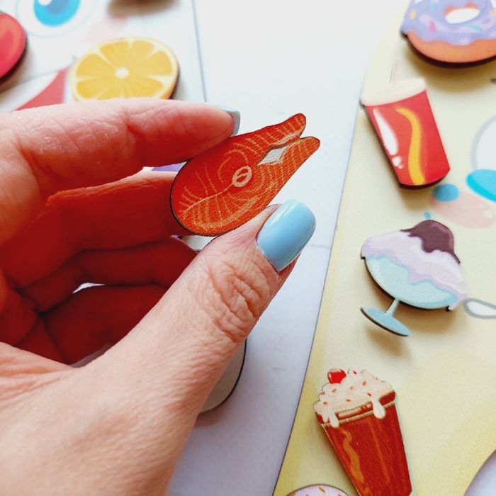 Дерев'яний сортер на липучках Зуби