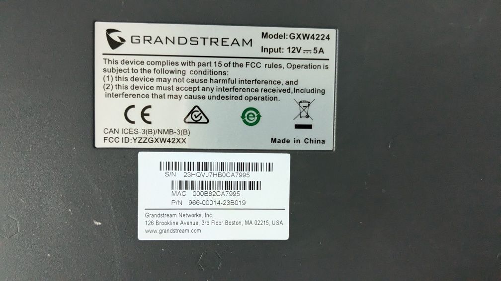 VoIP-шлюз Grandstream GXW4216 / GXW4224 / GXW4232