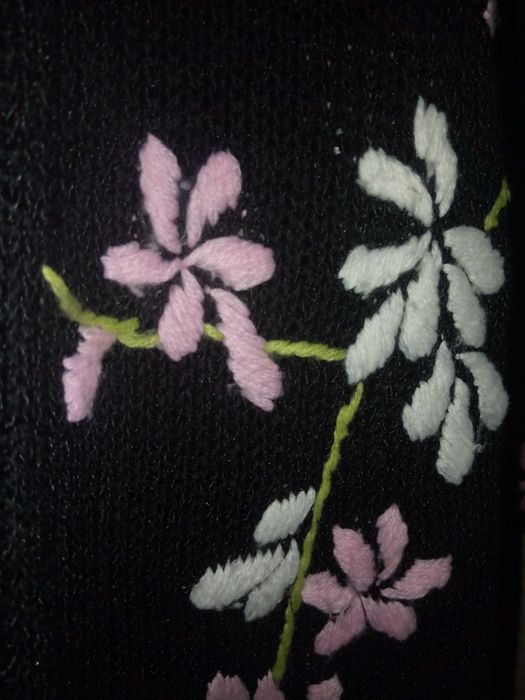 В’язане плаття з квітами — етно-бохо стиль, ручна робота