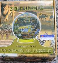 puzzle koliste zwierzęta animal word