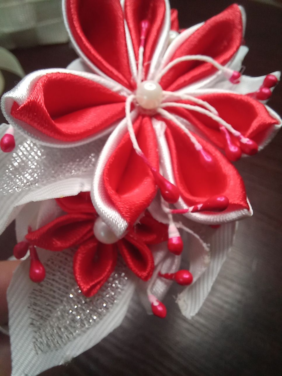 Opaska do włosów kanzashi