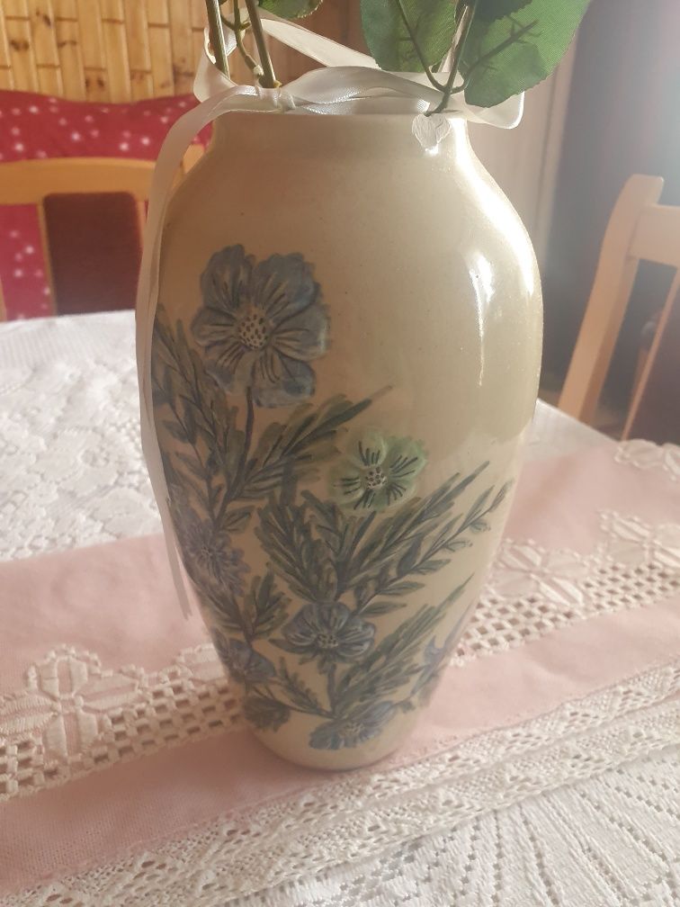 Wazon wysoki ceramiczy wys. 29cm 1 uszczerbek