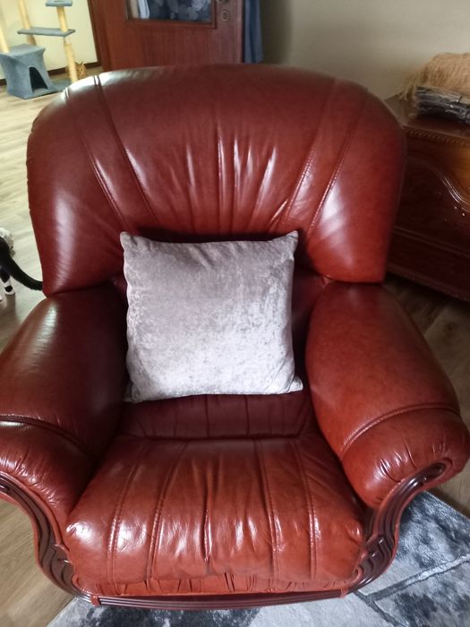 Sofá em pele genuína