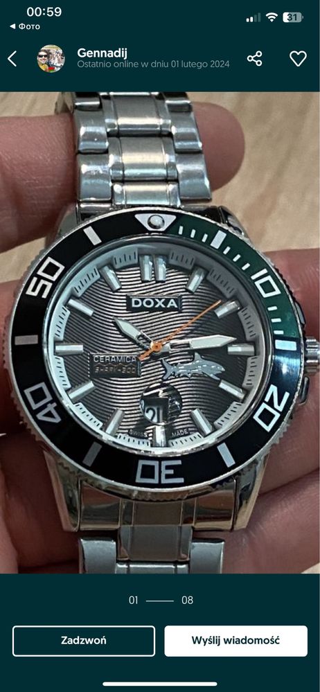 Doxa 300 Shark ceramika