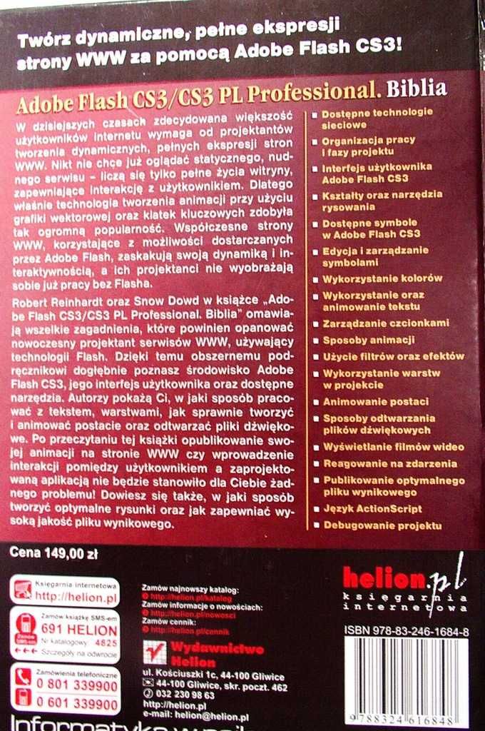 Adobe Flash CS3/CS3 PL Professional BIBLIA - Reinhardt, Dowd
