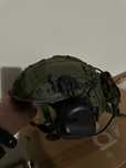 Capacete Militar  MultiCam - Airsoft + auriculares + bolsa
