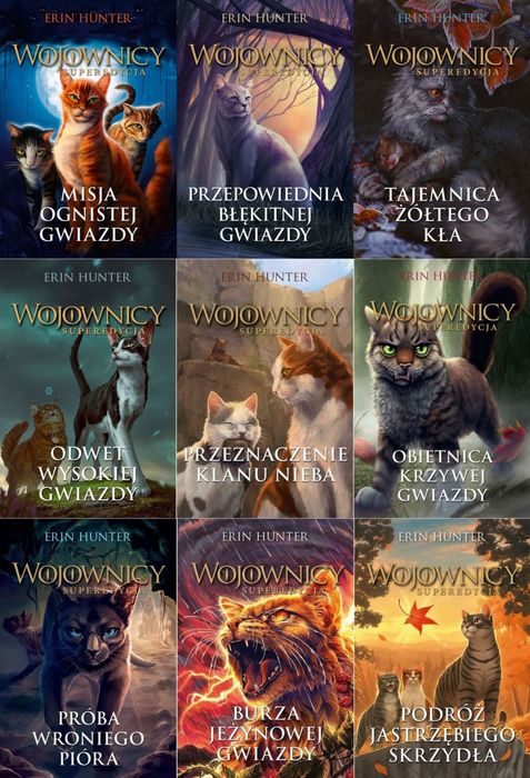 Wojownicy Superedycja Tomy 1-9 Erin Hunter