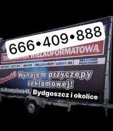 PRZYCZEPA REKLAMOWA 5x2,5m zarejestrowana! Baner! Powierzchnia 25m2