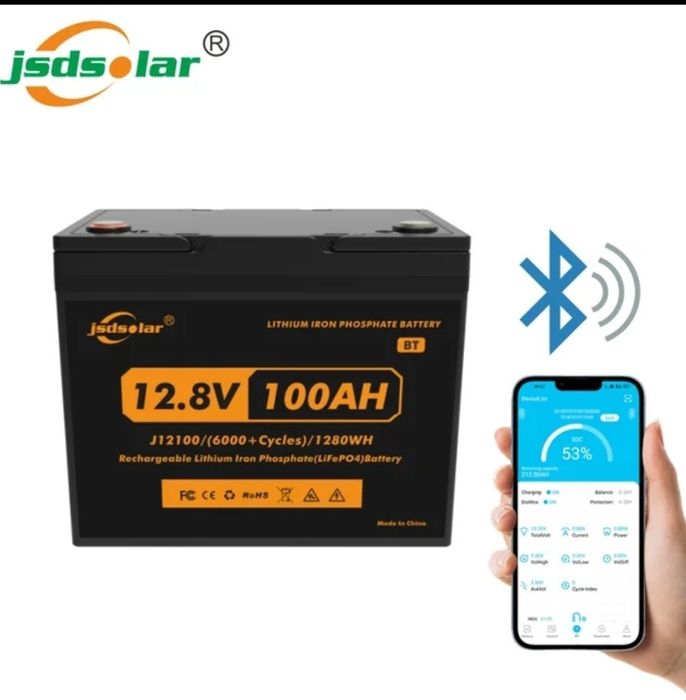 В наявності! Акумулятор JSDSOLAR 12V 100Аг 100Ah