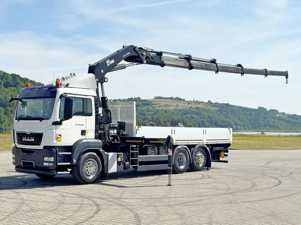 MAN TGS 26.400 * SKRZYNIA 6,55 m * HIAB 322 EP - 5 HIDUO + PILOT / STAN BDB