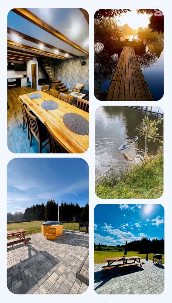 Domek nad stawem