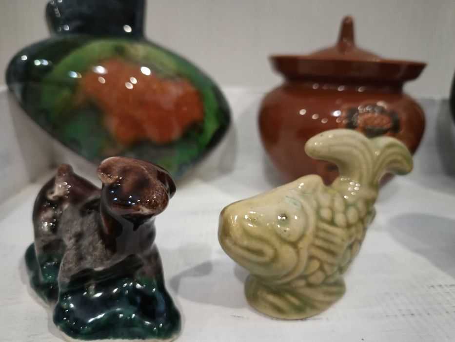 Васильківська кераміка, майоліка ссср. Кавовий сервіз, статуетки