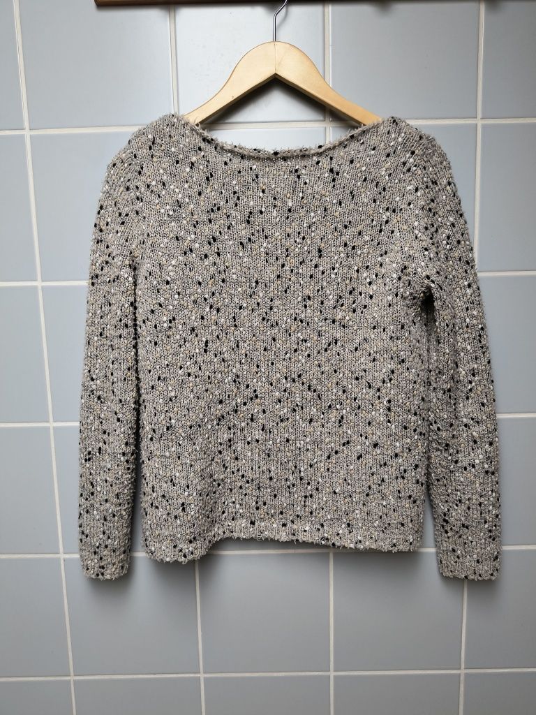 Szary damski sweter w kropki rozmiar M 38
