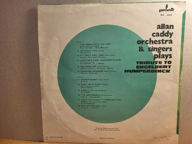 Tribute To Engelbert Humperdinck Alan Caddy Orchestra and Singers LP