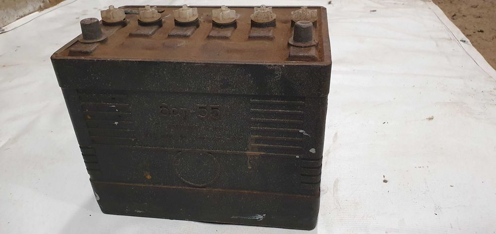 Fabrycznie nowy, niezalany, akumulator 55A 12V 6ST-55 Wołga, Moskwicz