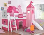 Cama SEMI Alta Infantil com escorrega Slide e Torre