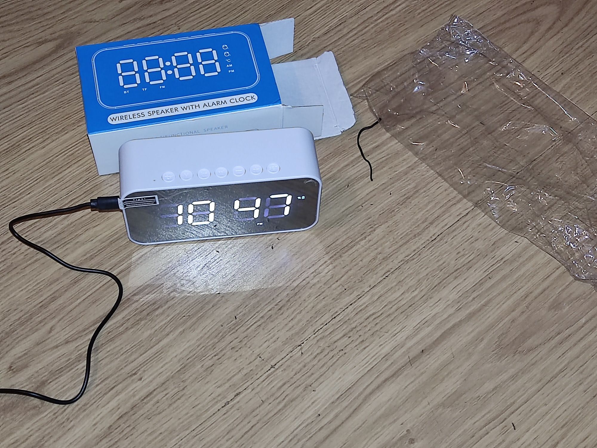 Zegarek cyfrowy zegar budzik radio bluetooth