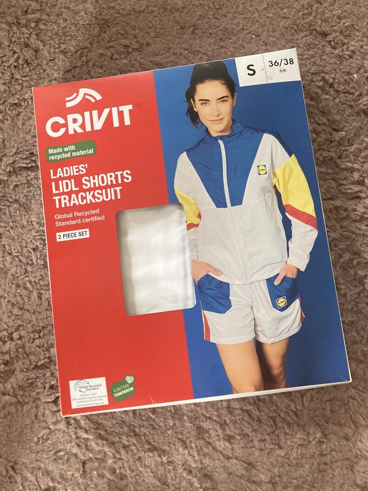 Dres Lidl logowany Crivit z logiem komplet dresowy szybka wysylka