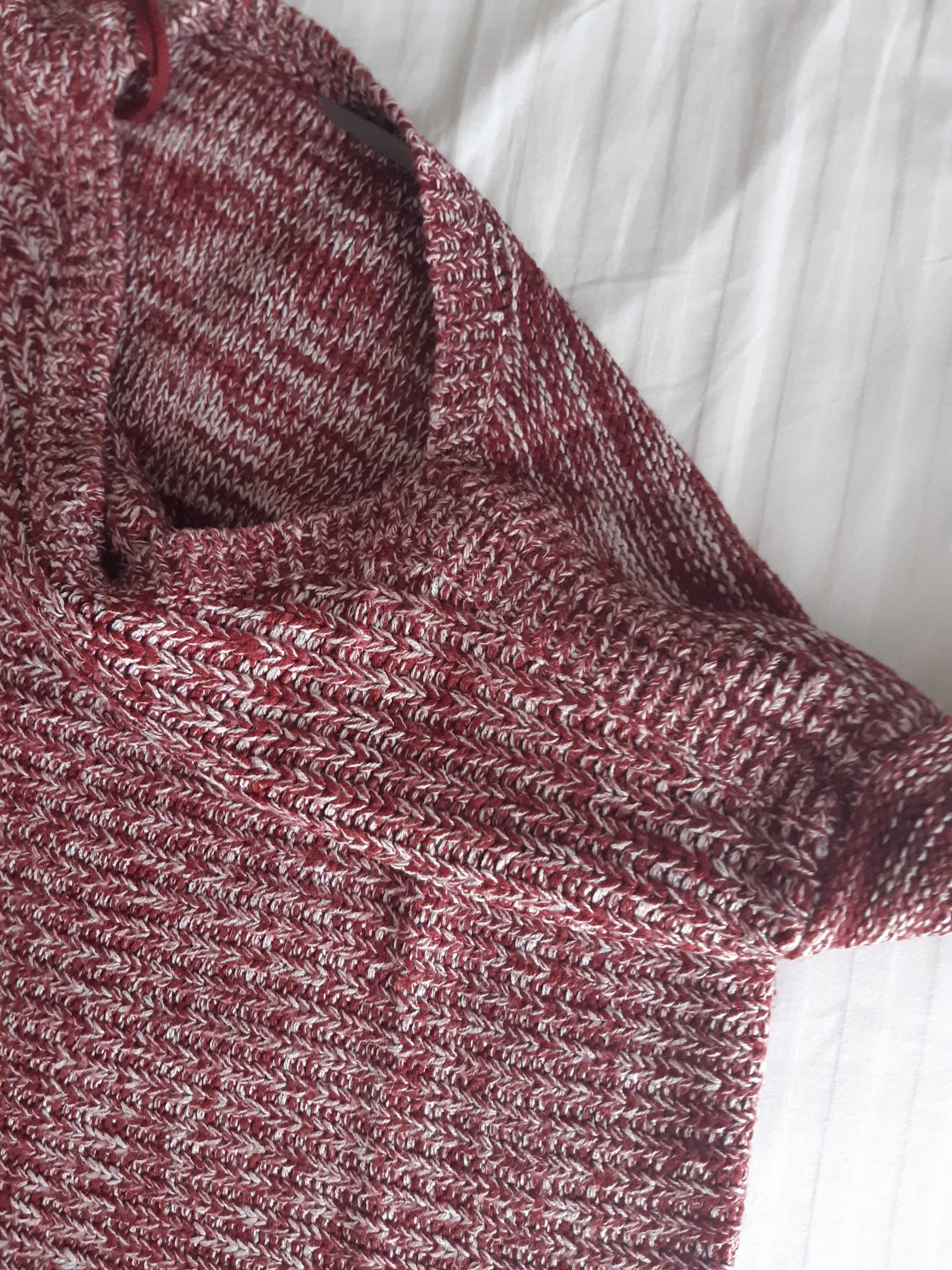 Sweter C&A Yessica burgundowy biały (M-XL)