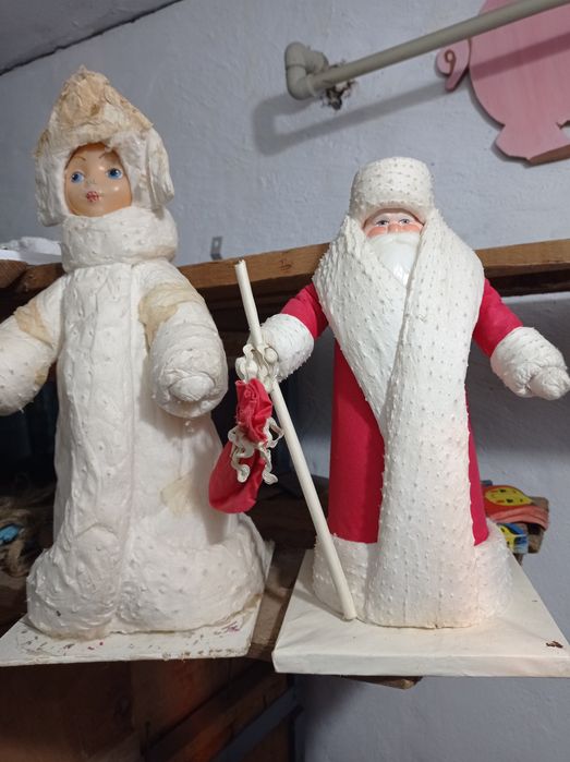 Новорічні ляльки снігурочка, дід мороз