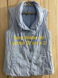 Gerry Weber 40 jasno niebieska kamizelka damska na zamek Vintage