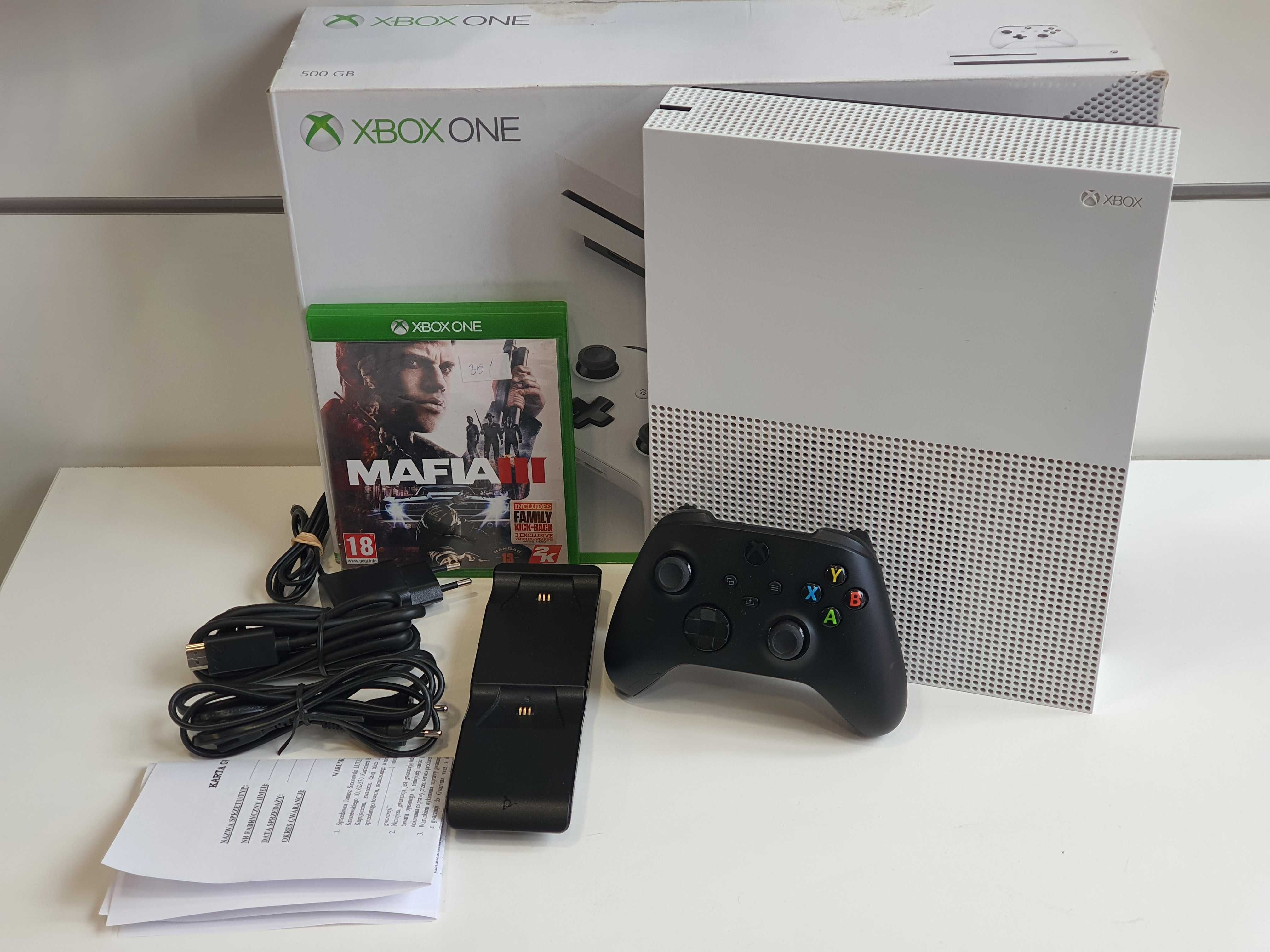 GWARANCJA Konsola Xbox One S 500GB z Napędem+Mafia III