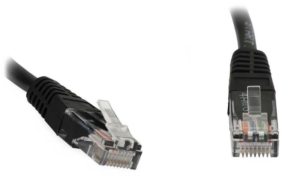Patchcord UTP 0,25 m kat. 5e czarny