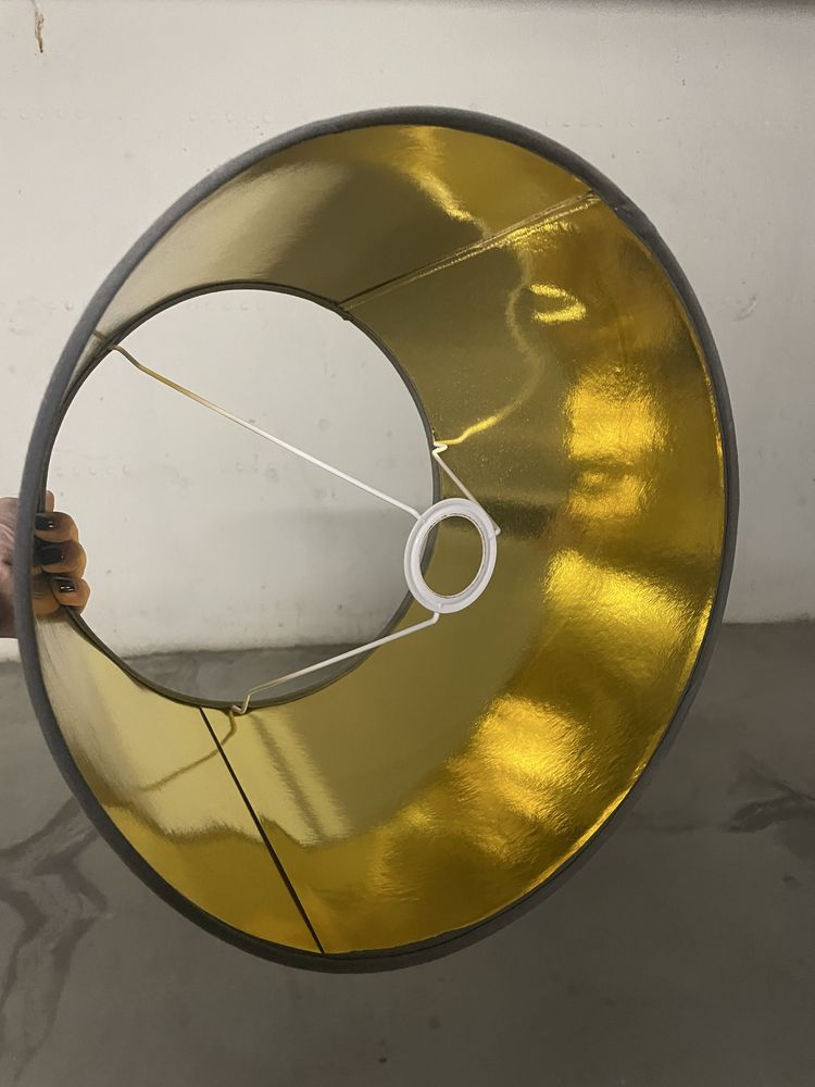 Abajur castanho/dourado