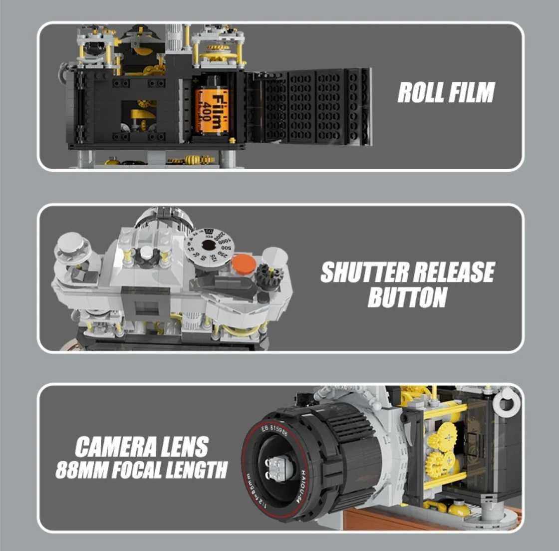 Конструктор ретро фотоапарат, фотокамера, лего, lego