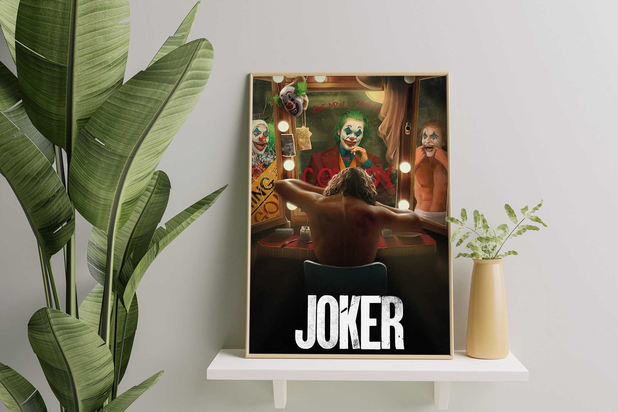 Joker komiksowy PLAKAT A3 - Mroczny Styl - GRATIS