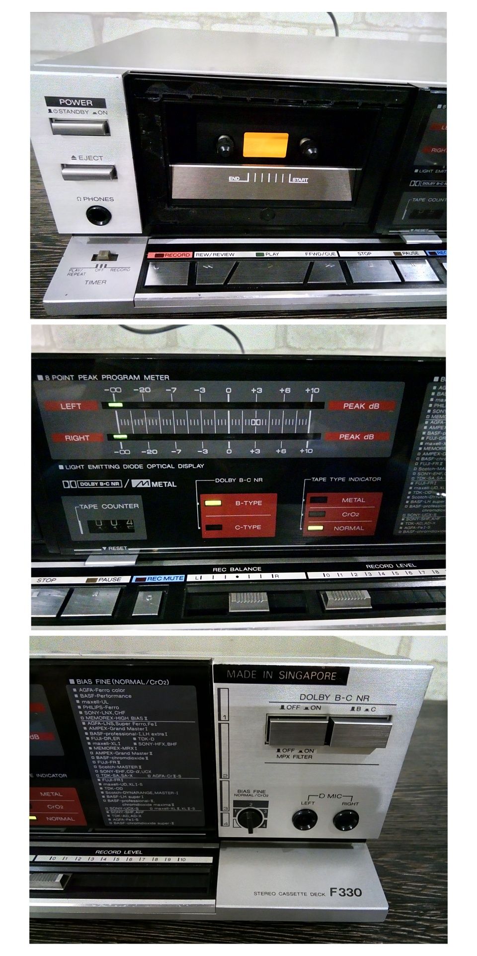 Aiwa AD-F330K Stereo Cassette Deck