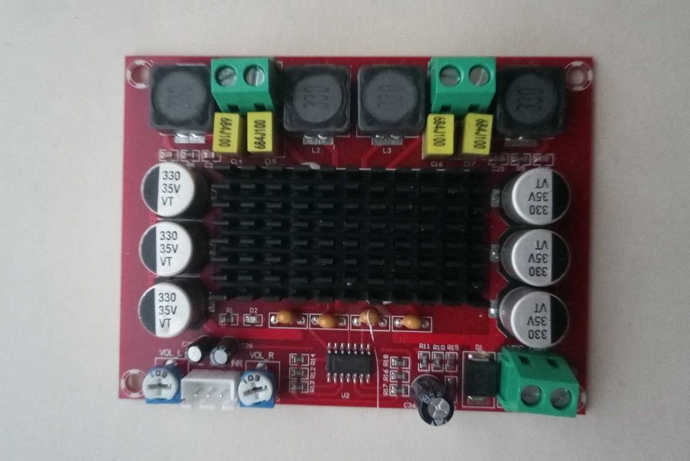 TPA3116D2 усилитель мощности 2 канала cтерео по 120 Вт питание до 24 В