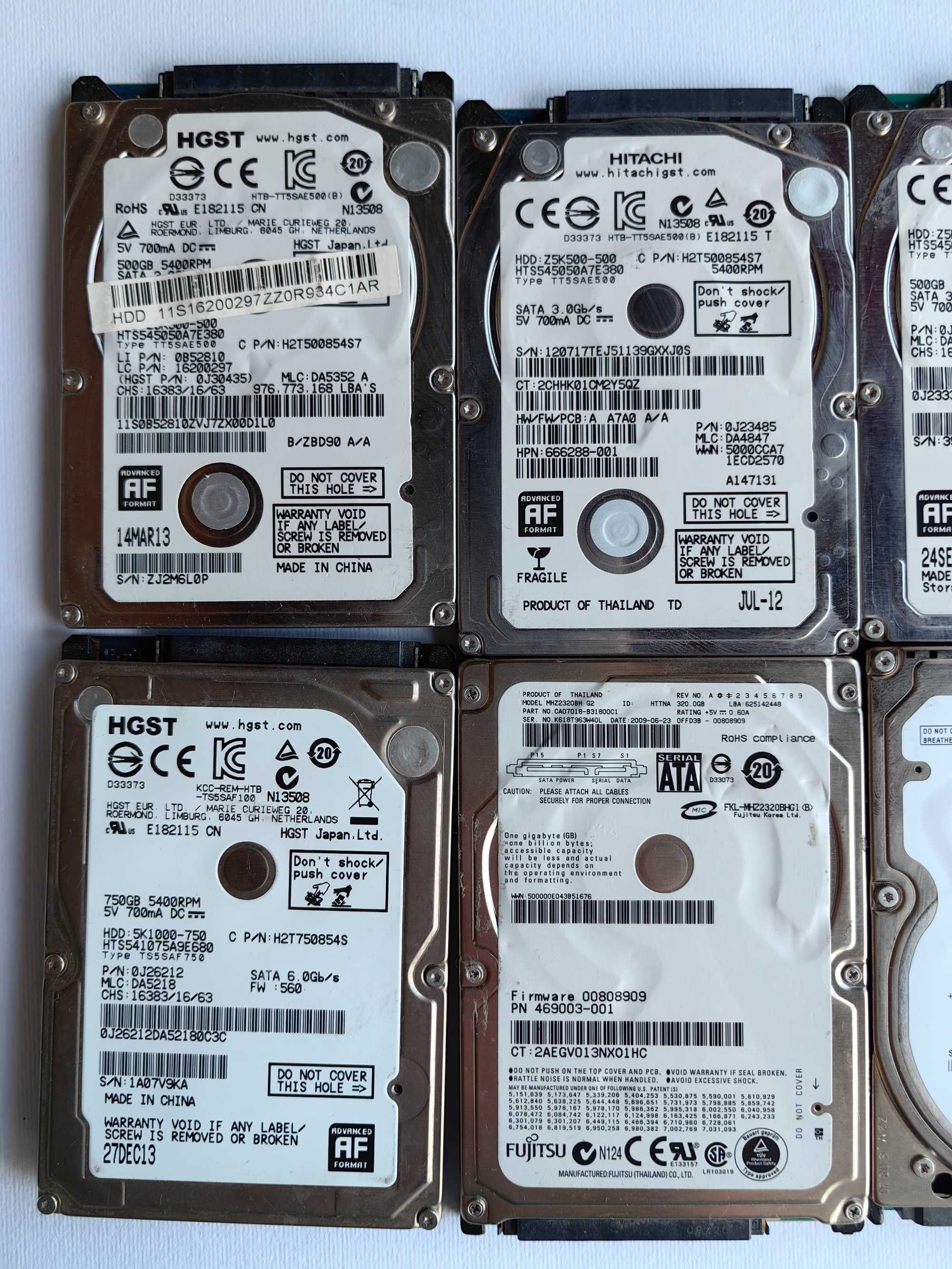 Лот жестких дисков 2.5 sata 8 ШТ