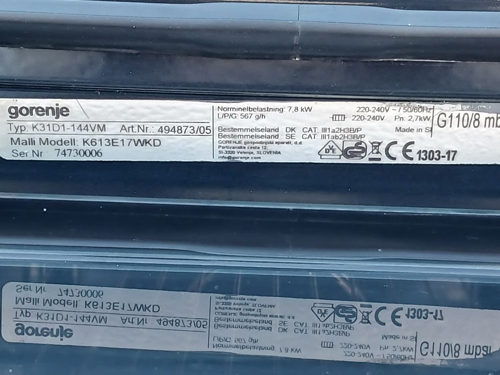 Комбінована газова плита Gorenje, 60 см, стан нової